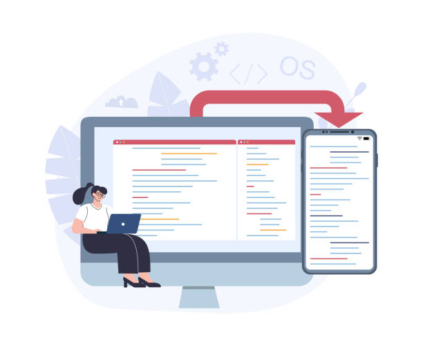 cross-platform software development concept. - 系統(tǒng)軟件 幅插畫檔、美工圖案、卡通及圖標